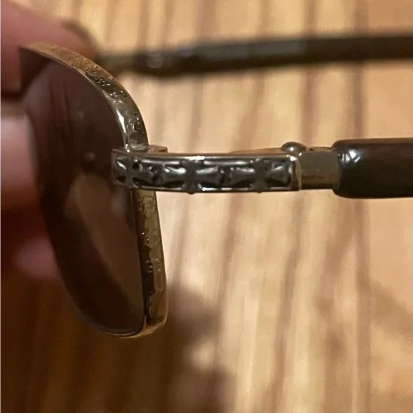 Chrome Hearts Brown Lens Rectangular Sunglasses with wire Frame - Picture 2 of 5